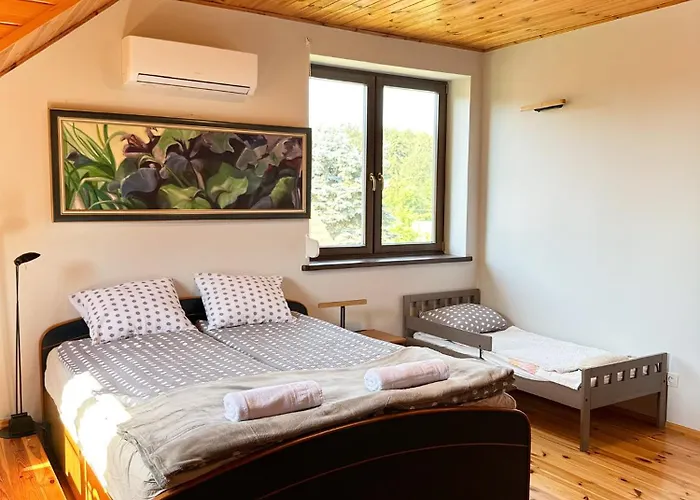 Pogo Dom Nad Narwia - 4 Sypialnie, Duza Sauna, Balia, Pomost, Plac Zabaw * Pogorzelec (Pultusk)